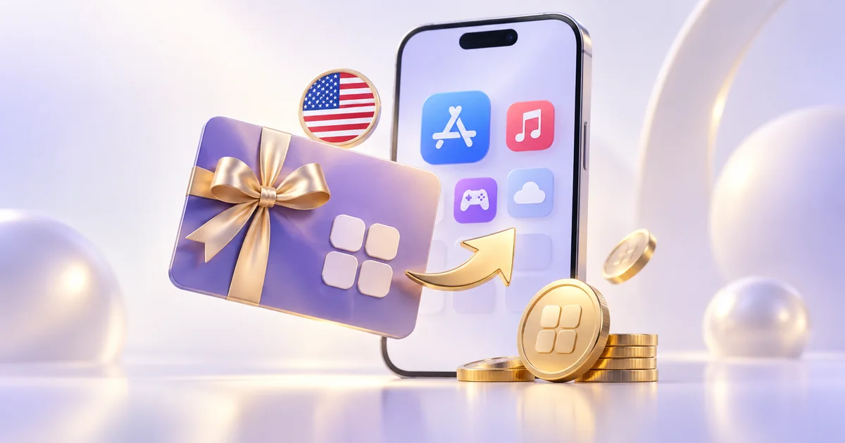 美区 Apple ID 充值教程:礼品卡兑换与购买 App