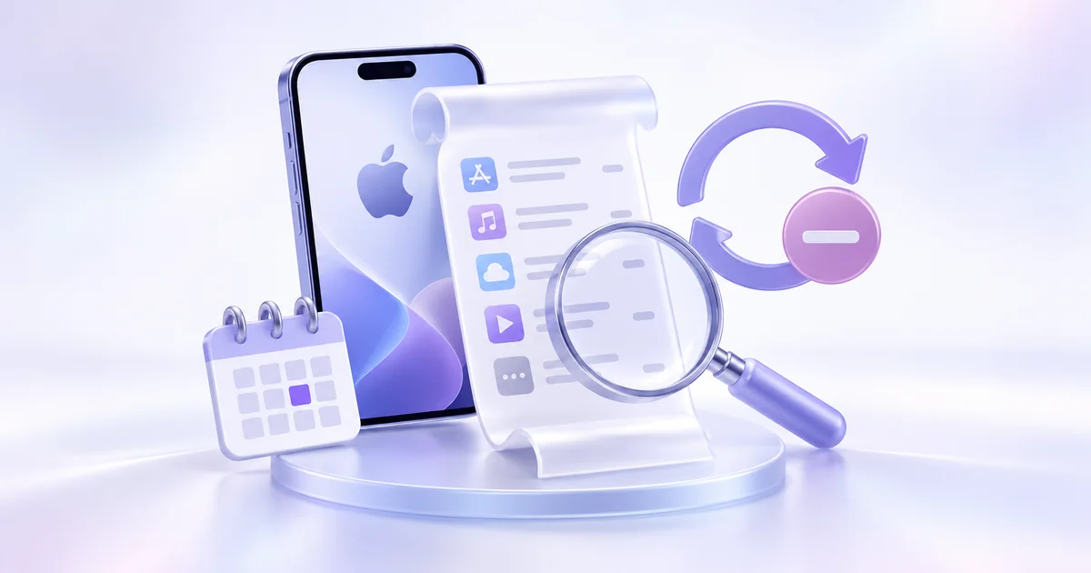 Apple ID 购买记录查询与取消订阅教程