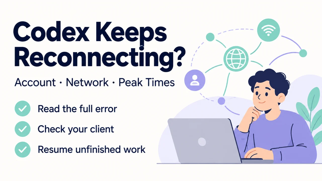 Codex Keeps Reconnecting? 1/5–5/5 Troubleshooting